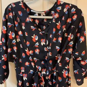 Floral peplum blouse